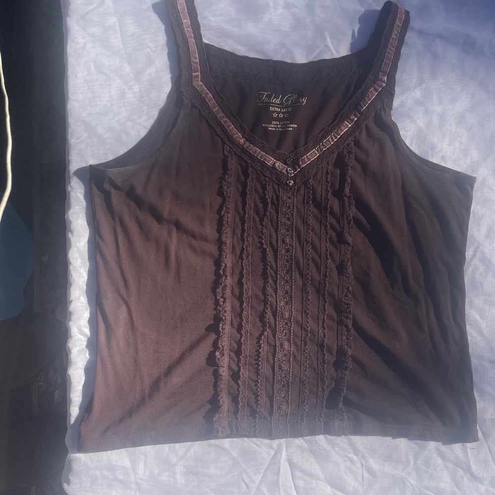 Faded Glory Dark Brown Tank Top